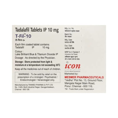 T Fil 10mg Strip Of 10 Tablets