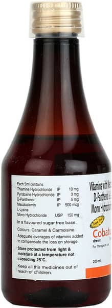 Cobatus Sugar Free Bottle Of 200ml Syrup