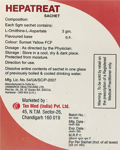 Hepatreat Refreshing Flavour Sachet Of 5Gm Granules