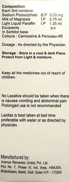 Laxitas Sugar Free Vanilla Flavour 200ml