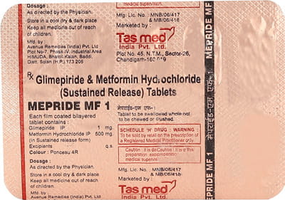 Mepride Mf 1mg Strip Of 10 Tablets