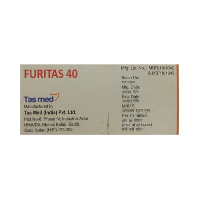 Furitas 40mg Strip Of 10 Tablets