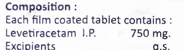 Levetas 750mg Strip Of 10 Tablets