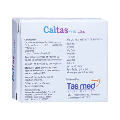 Caltas 60k Strip Of 4 Tablets