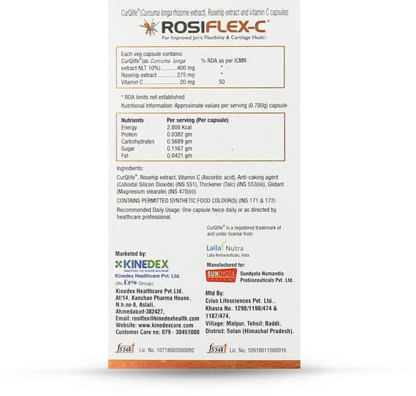 Rosiflex C Bottle Of 20 Capsules