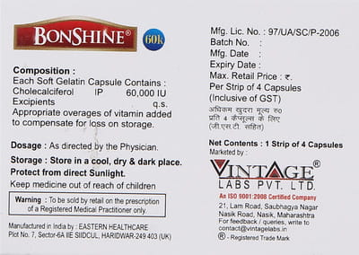 Bonshine 60k Strip Of 4 Capsules