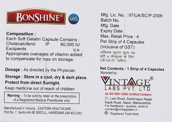 Bonshine 60k Strip Of 4 Capsules
