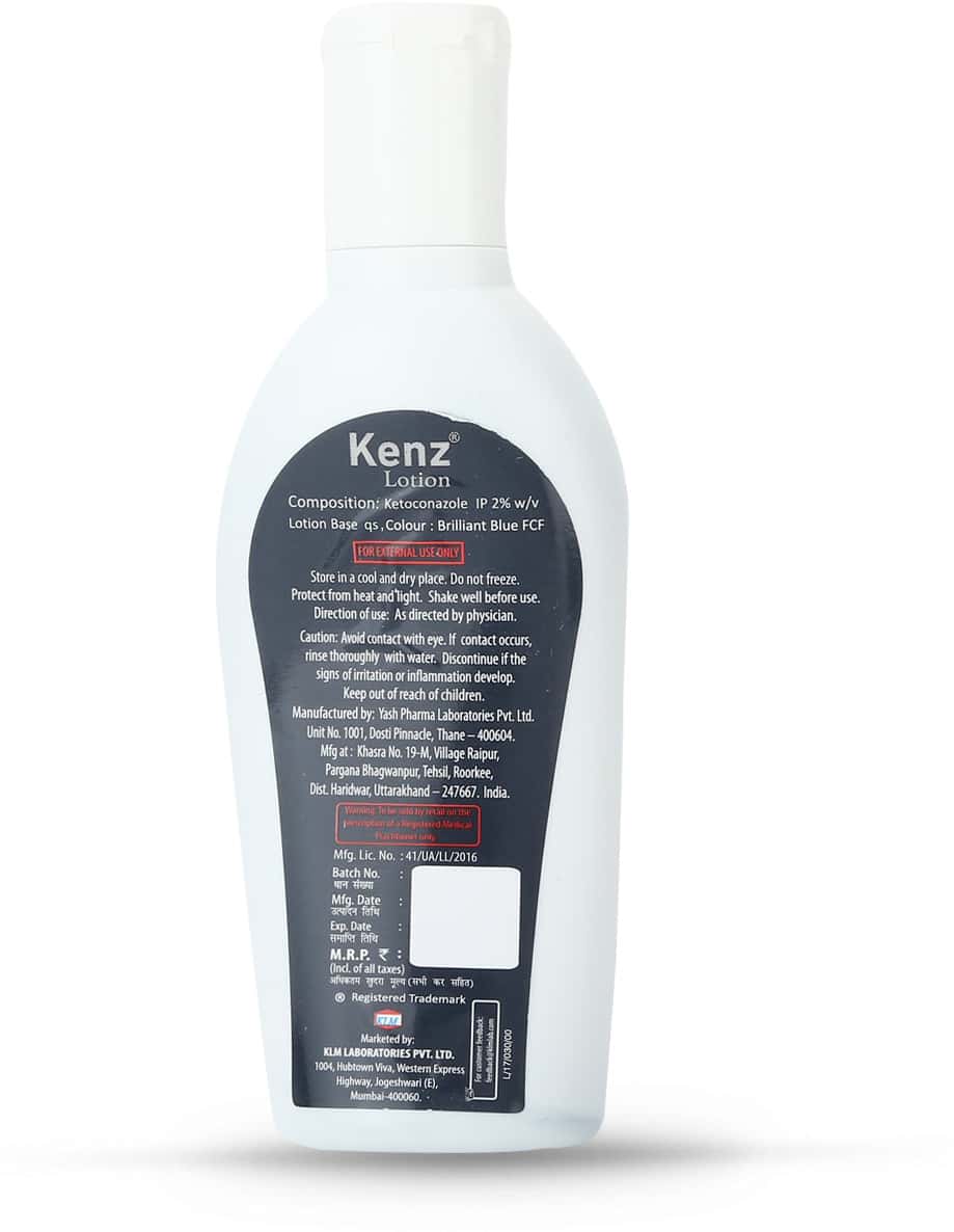 Kenz 2 %W/V Lotion (60): Uses, Side Effects, Price & Dosage