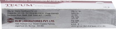 Tecum 0.03% Tube Of 10gm Ointment