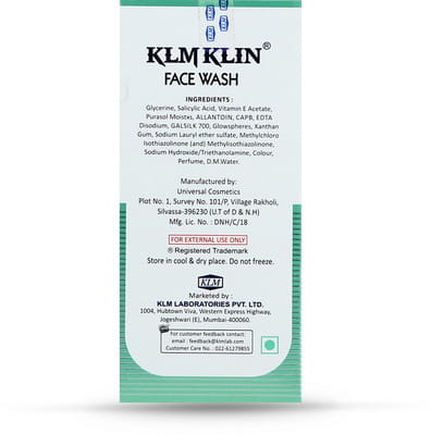 Klm Klin Tube Of 50ml Face Wash