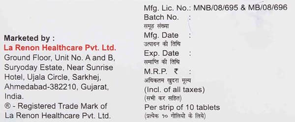 Sevlaren 400mg Strip Of 10 Tablets