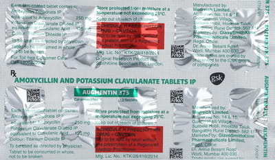 Augmentin 375mg Strip Of 10 Tablets