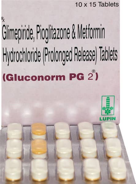 Gluconorm Pg 2mg Strip Of 15 Tablets
