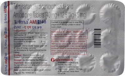 Telma Amh 40mg Strip Of 15 Tablets