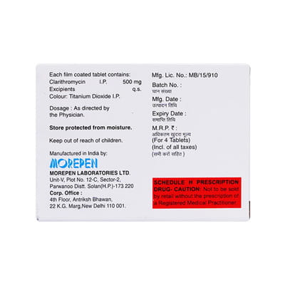 Klarim 500mg Strip Of 4 Tablets