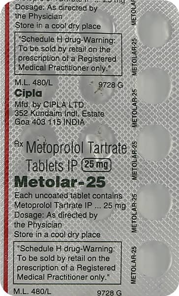 Metolar 25 Tablet