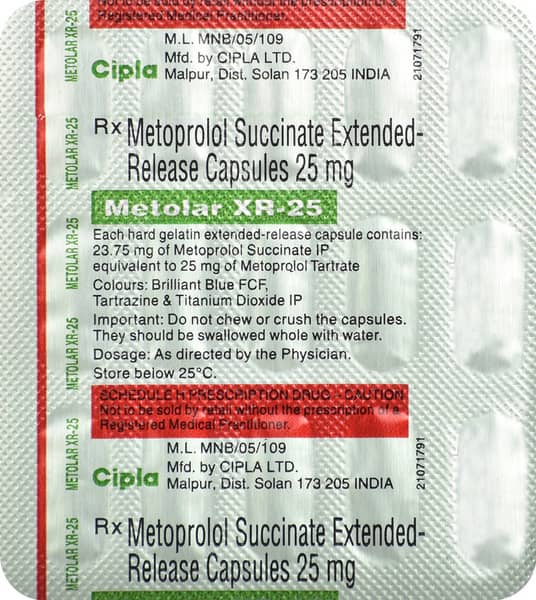 Metolar XR 25 Capsule