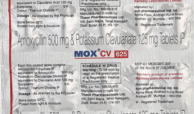Mox Cv 625mg Strip Of 10 Tablets