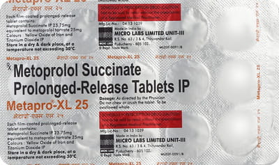 Metapro Xl 25mg Strip Of 15 Tablets