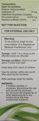 Ontears Geldrops 1% Bottle Of 15ml Eye Drops