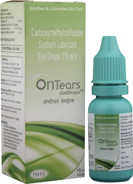 Ontears Geldrops 1% Bottle Of 15ml Eye Drops