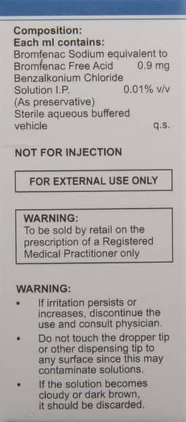 Navibrom 0.09% Bottle Of 5ml Eye Drops