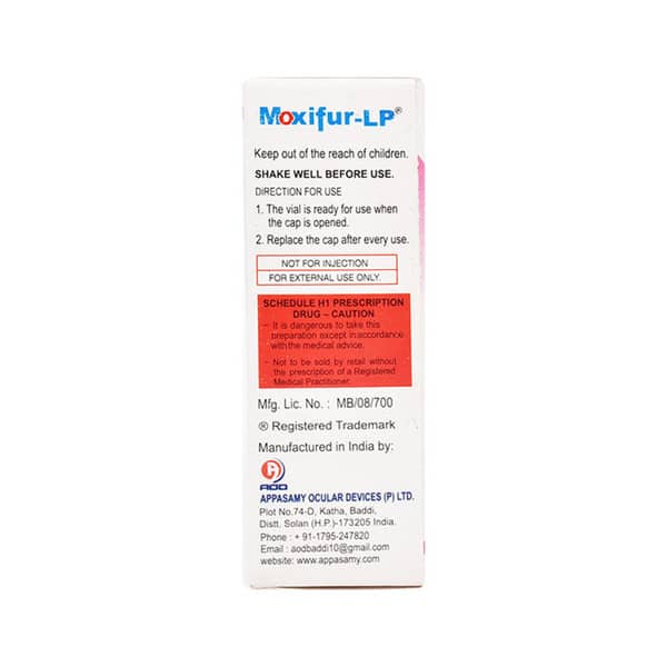 Moxifur Lp Bottle Of 5ml Eye Drops