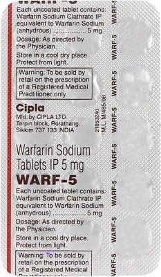 Warf 5mg Strip Of 15 Tablets