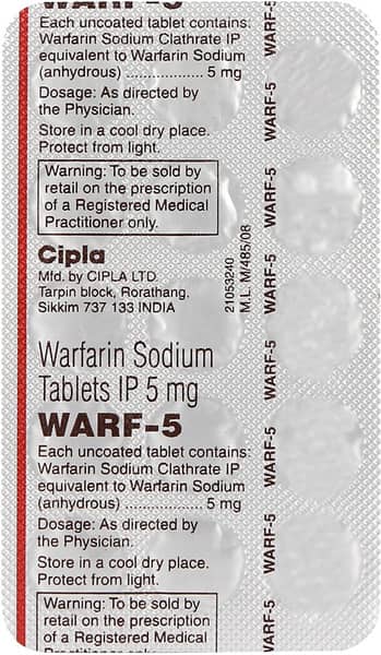 Warf 5mg Strip Of 15 Tablets