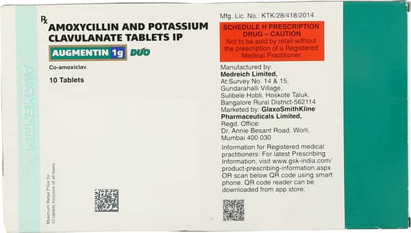 Augmentin 1g Duo Tablet