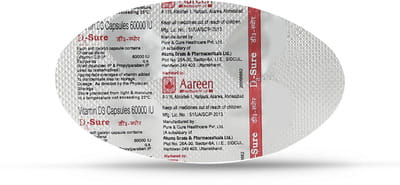 D3 Sure 60k Strip Of 4 Capsules