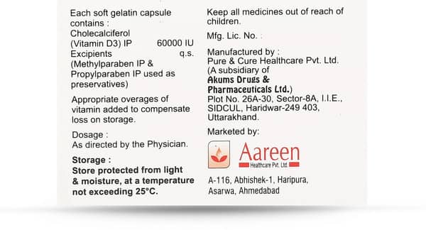 D3 Sure 60k Strip Of 4 Capsules