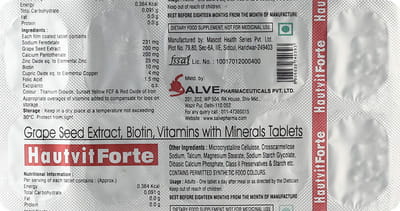 Hautvit Forte Strip Of 10 Tablets