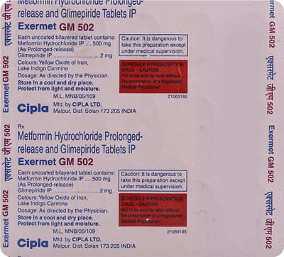 Exermet Gm 502mg Strip Of 15 Tablets