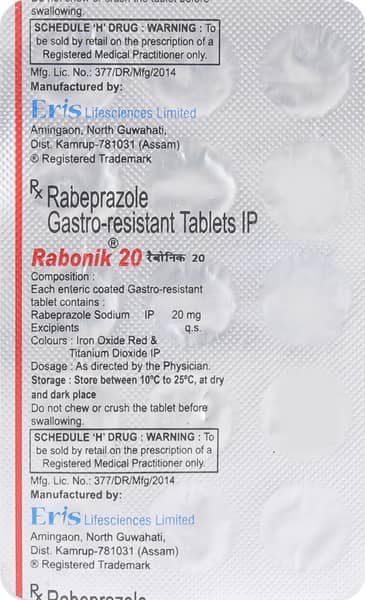 Rabonik 20Mg Strip Of 15 Tablets