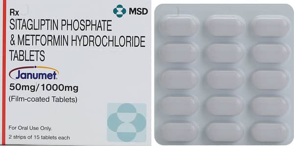 Janumet 1000mg/50mg Tablet