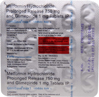 Glimisave Max 1 Strip Of 15 Tablets