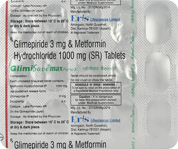 Glimisave Max Forte 3 Strip Of 15 Tablets