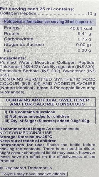 Collashot Sugar Free Bottle Of 25ml Oral Solution