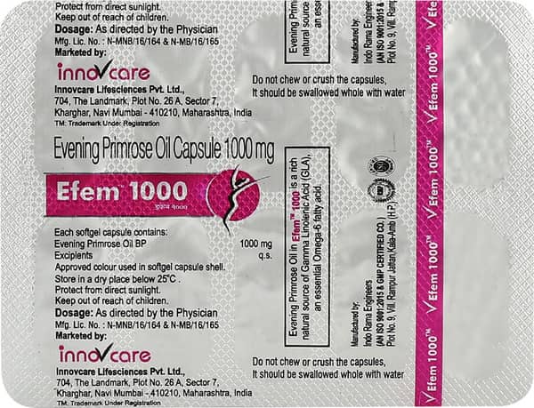 Efem 1000mg Strip Of 10 Capsules