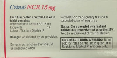 Crina Ncr 15mg Strip Of 5 Tablets