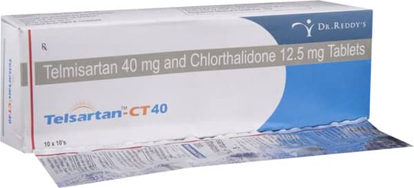 Telsartan Ct 40mg Strip Of 10 Tablets