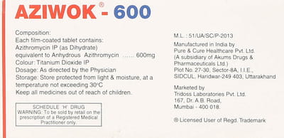 Aziwok 600mg Strip Of 5 Tablets