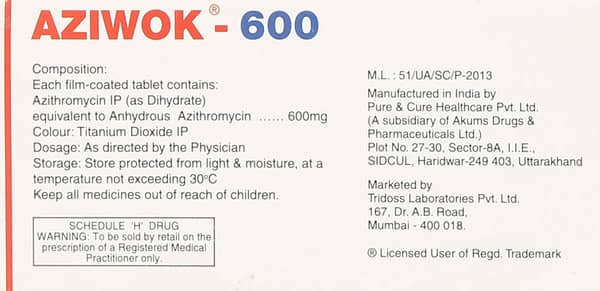 Aziwok 600mg Strip Of 5 Tablets