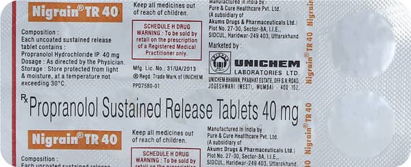 Nigrain Tr 40mg Tablet