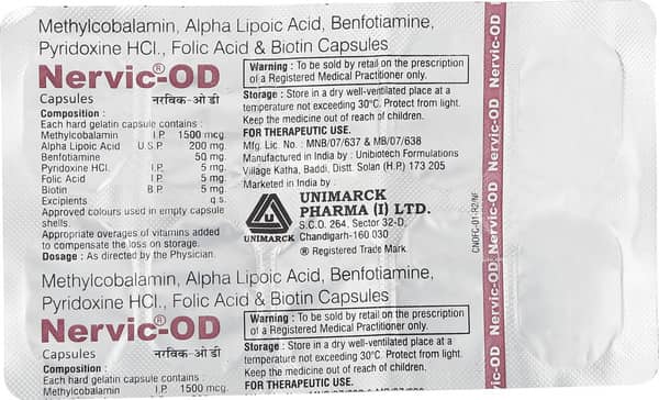 Nervic Od Strip Of 10 Capsules