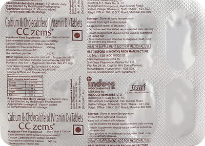 Cc Zems Strip Of 10 Tablets