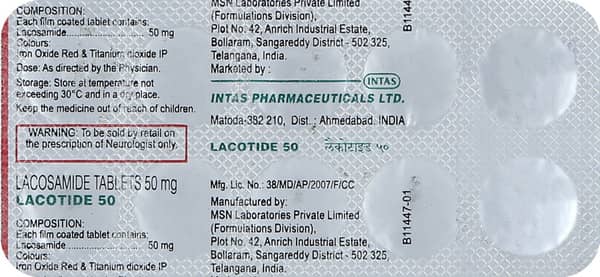 Lacotide 50mg Strip Of 10 Tablets