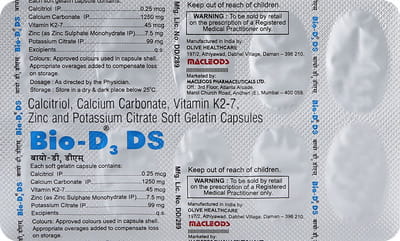 Bio D3 Ds Strip Of 10 Capsules
