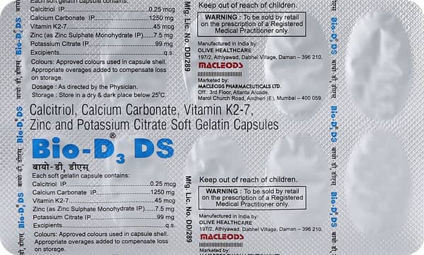 Bio D3 Ds Strip Of 10 Capsules